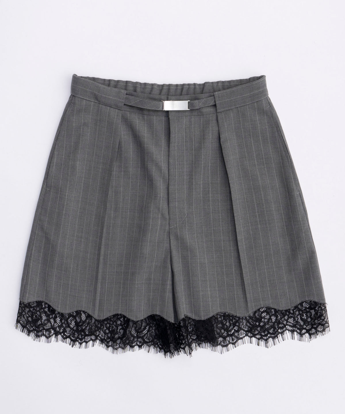 【24SUMMER PRE-ORDER】Pinstripe Lace Shorts