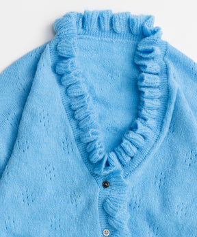 【26AUTUMN PRE-ORDER】V-Neck Frill Cardigan