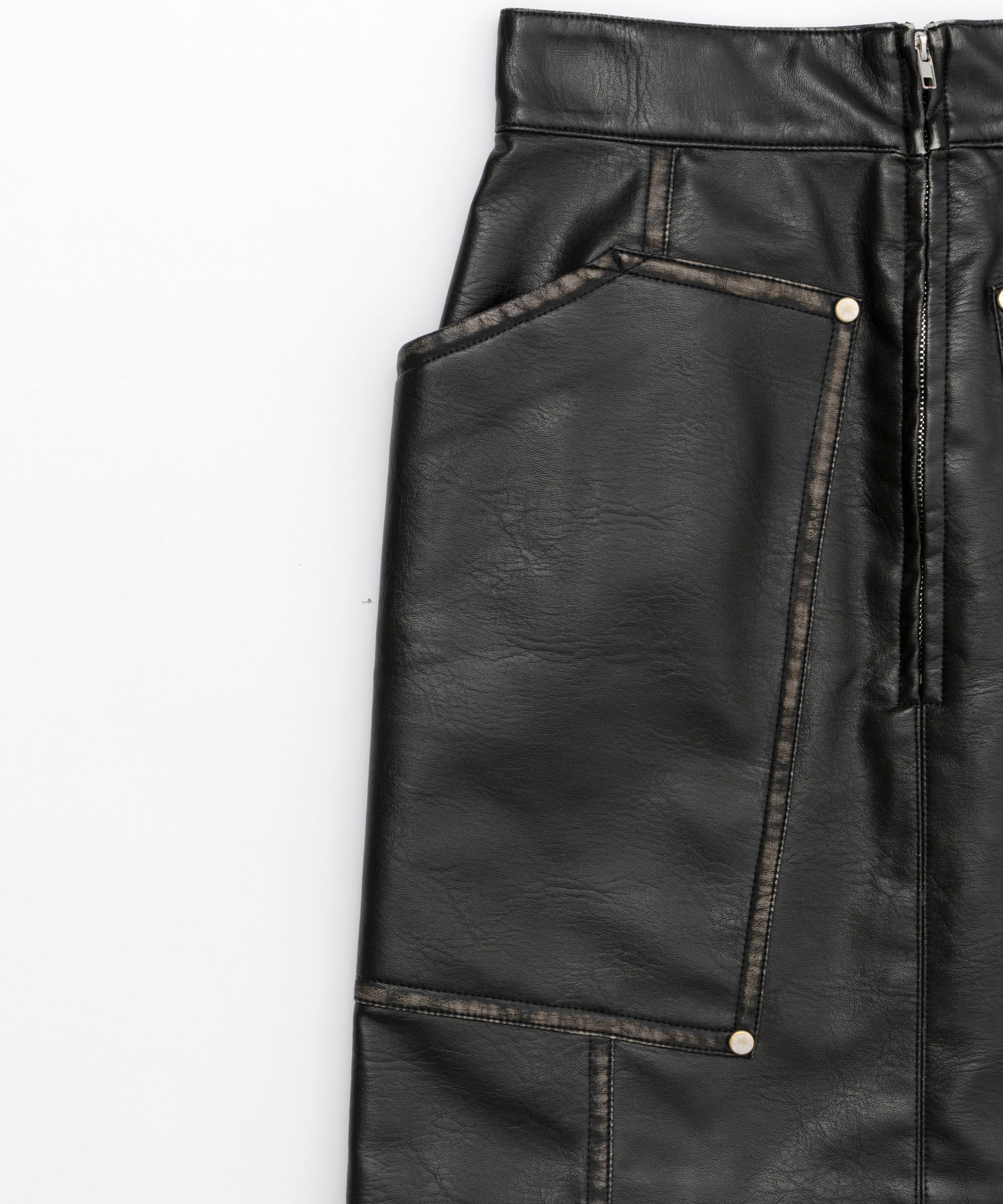 【SALE】Fake Leather Mini Skirt