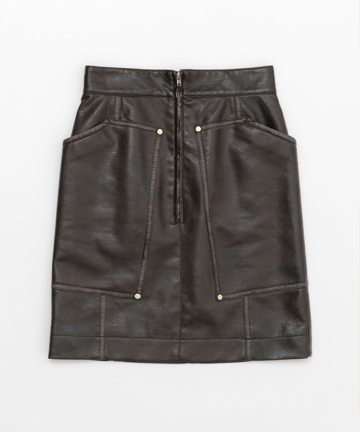 Fake Leather Mini Skirt