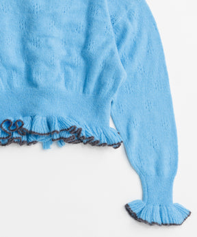 【26AUTUMN PRE-ORDER】V-Neck Frill Cardigan