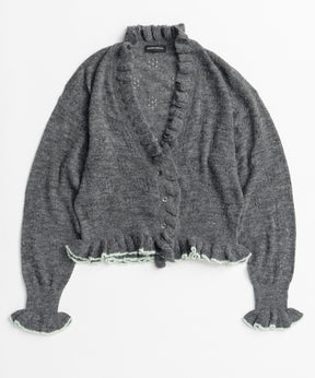 【26AUTUMN PRE-ORDER】V-Neck Frill Cardigan