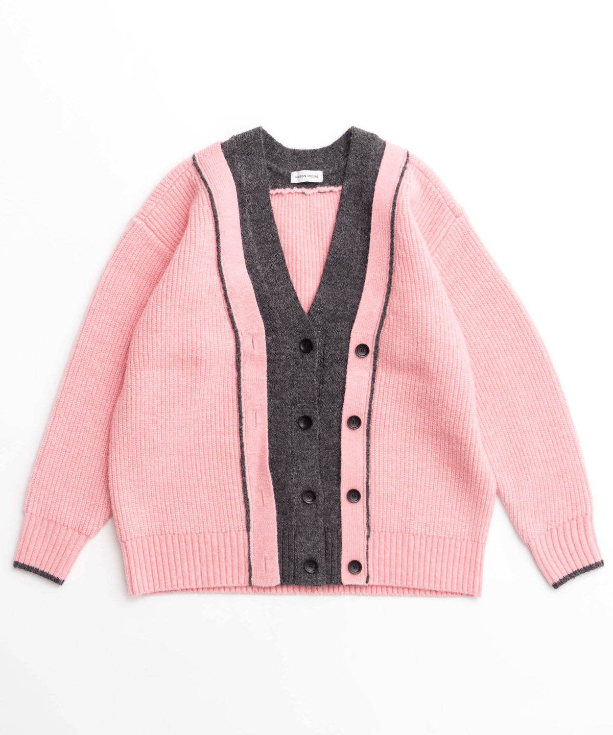 [24winter Pre-Order] Double Color Layered Knit Cardigan