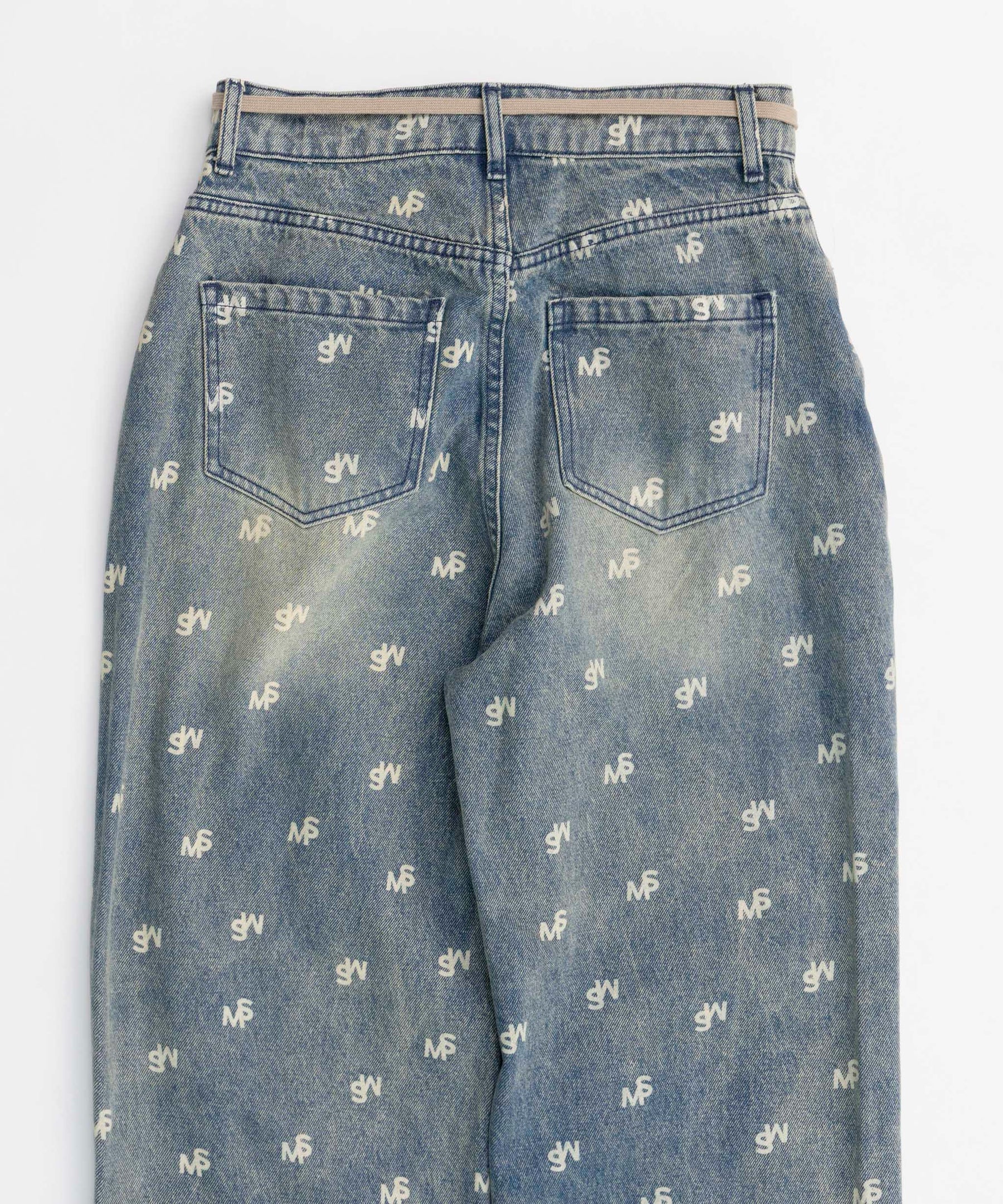 【24WINTER PRE-ORDER】Monogram Print Denim Pants