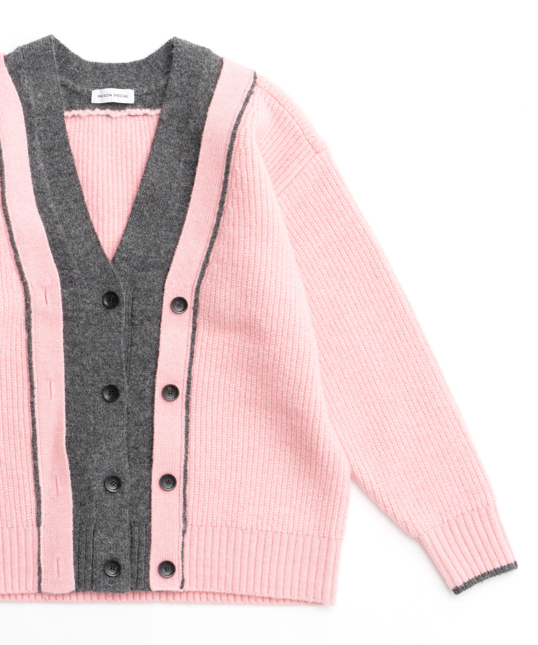 [24winter Pre-Order] Double Color Layered Knit Cardigan