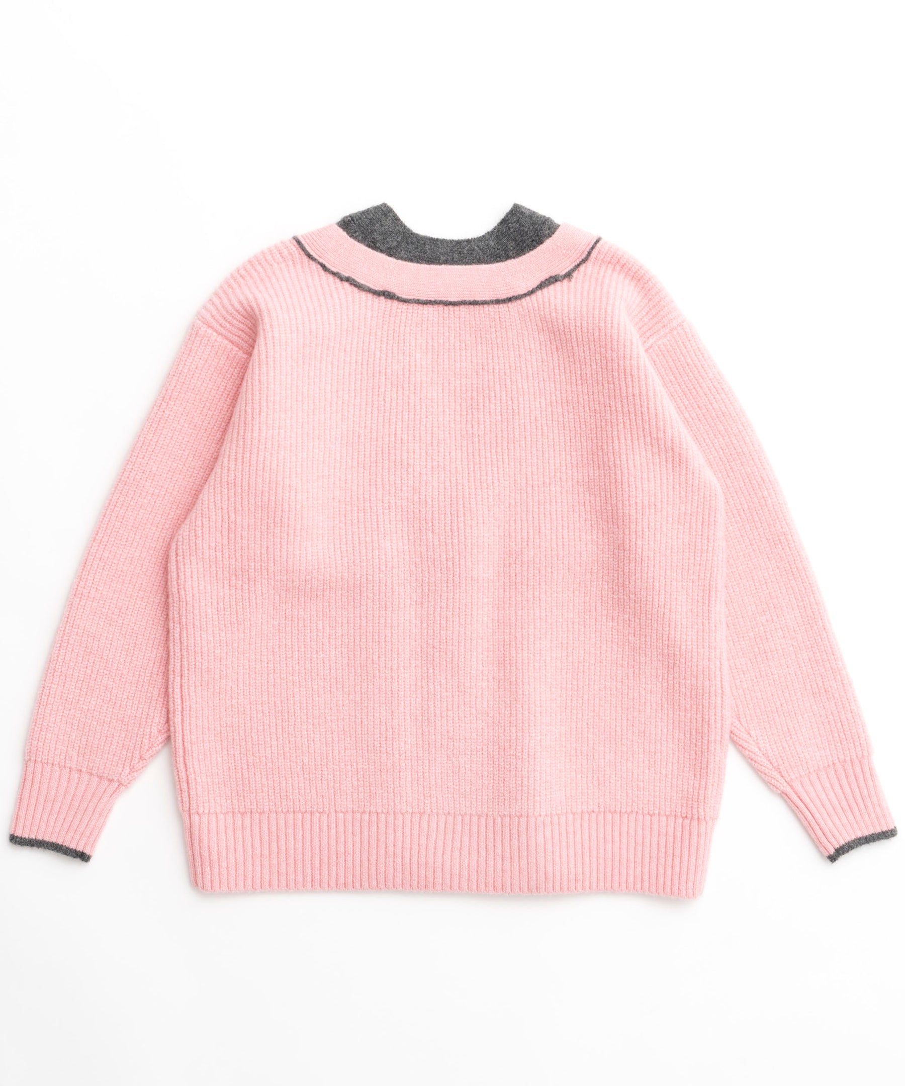 [24winter Pre-Order] Double Color Layered Knit Cardigan