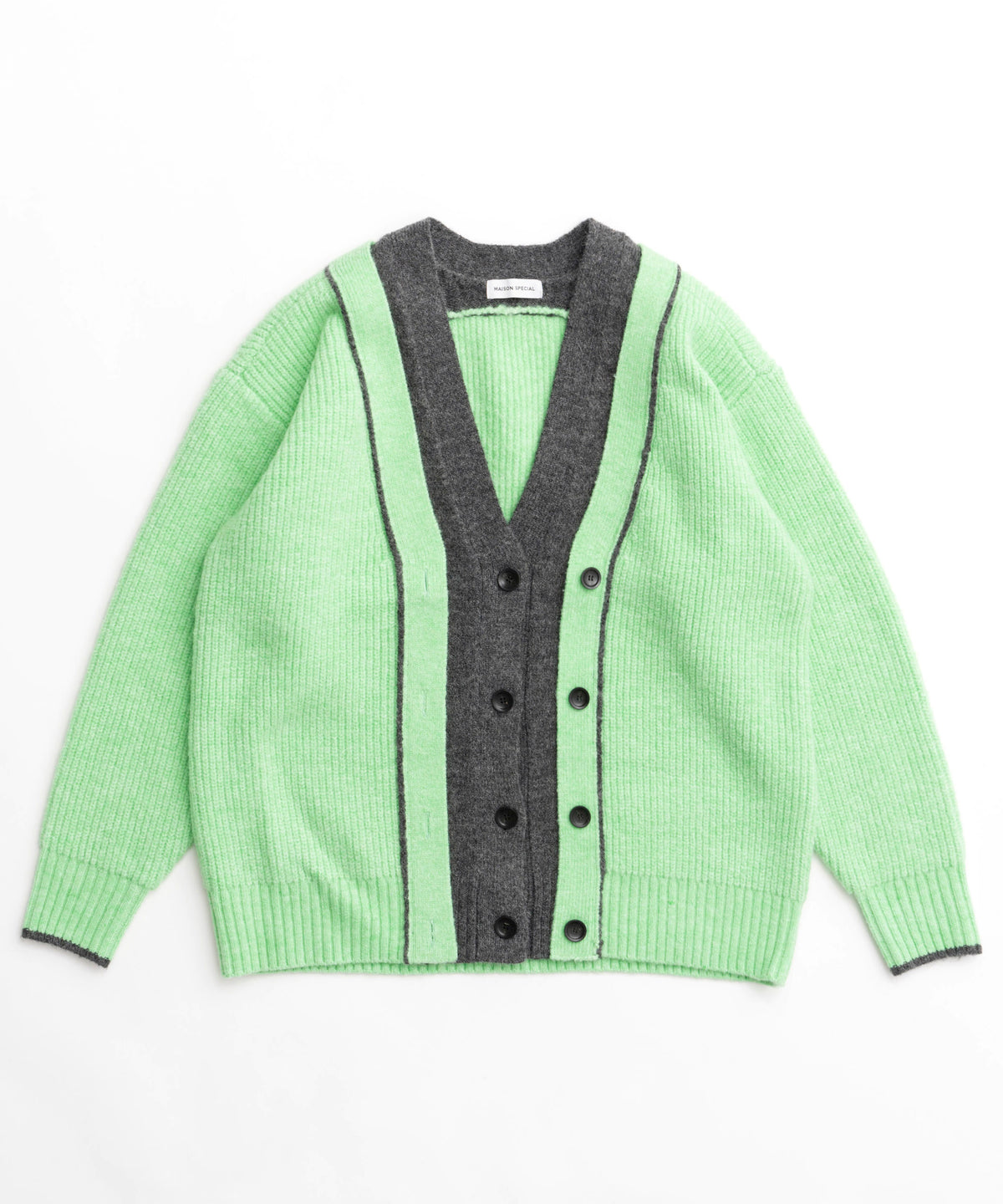 【PRE-ORDER】Double Color Layered Knit Cardigan