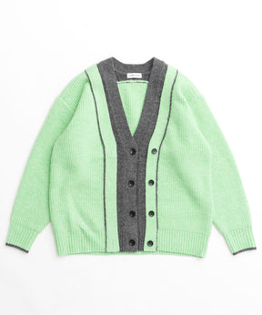 [24winter Pre-Order] Double Color Layered Knit Cardigan