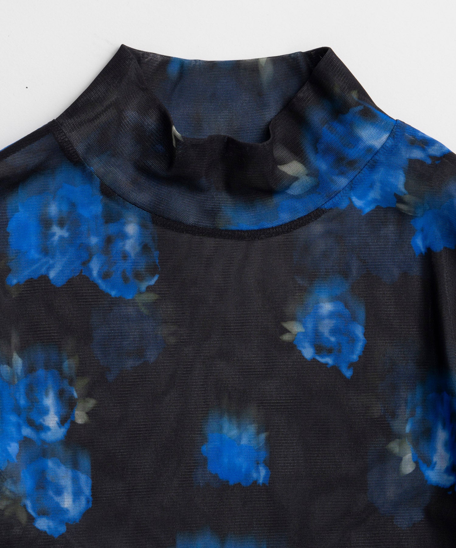 Blurred flower Sheer Top