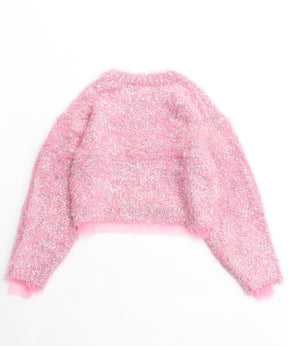 [24winter Pre-Order] Sparkling Shaggy Knit Pullover