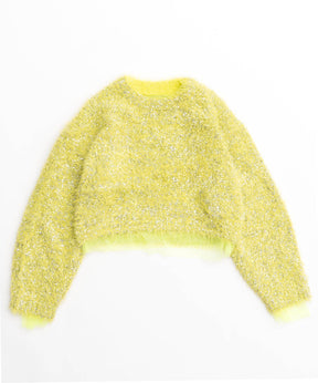 [24winter Pre-Order] Sparkling Shaggy Knit Pullover