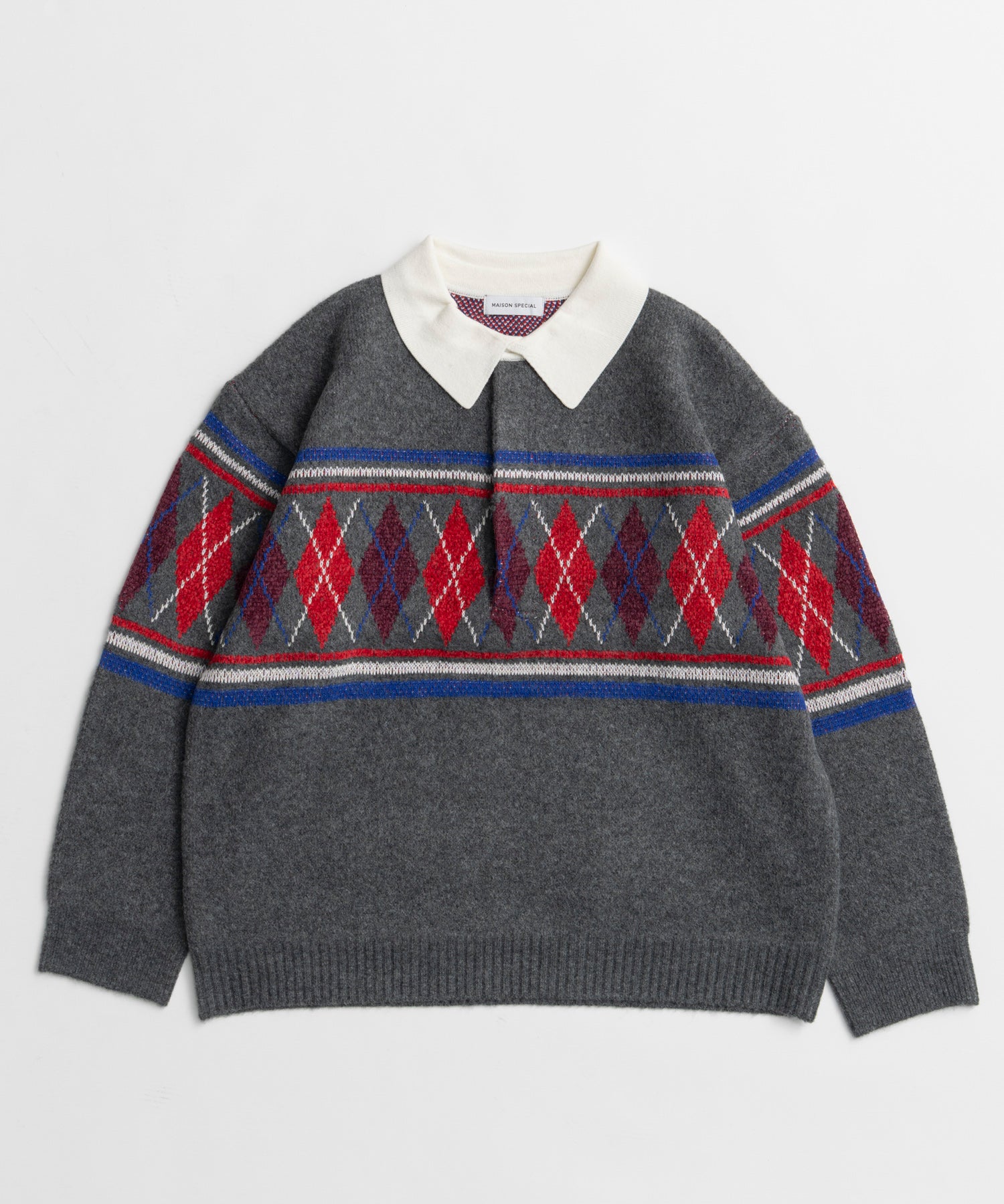 【26WINTER COLLECTION】Argyle Rugby Polo Knit
