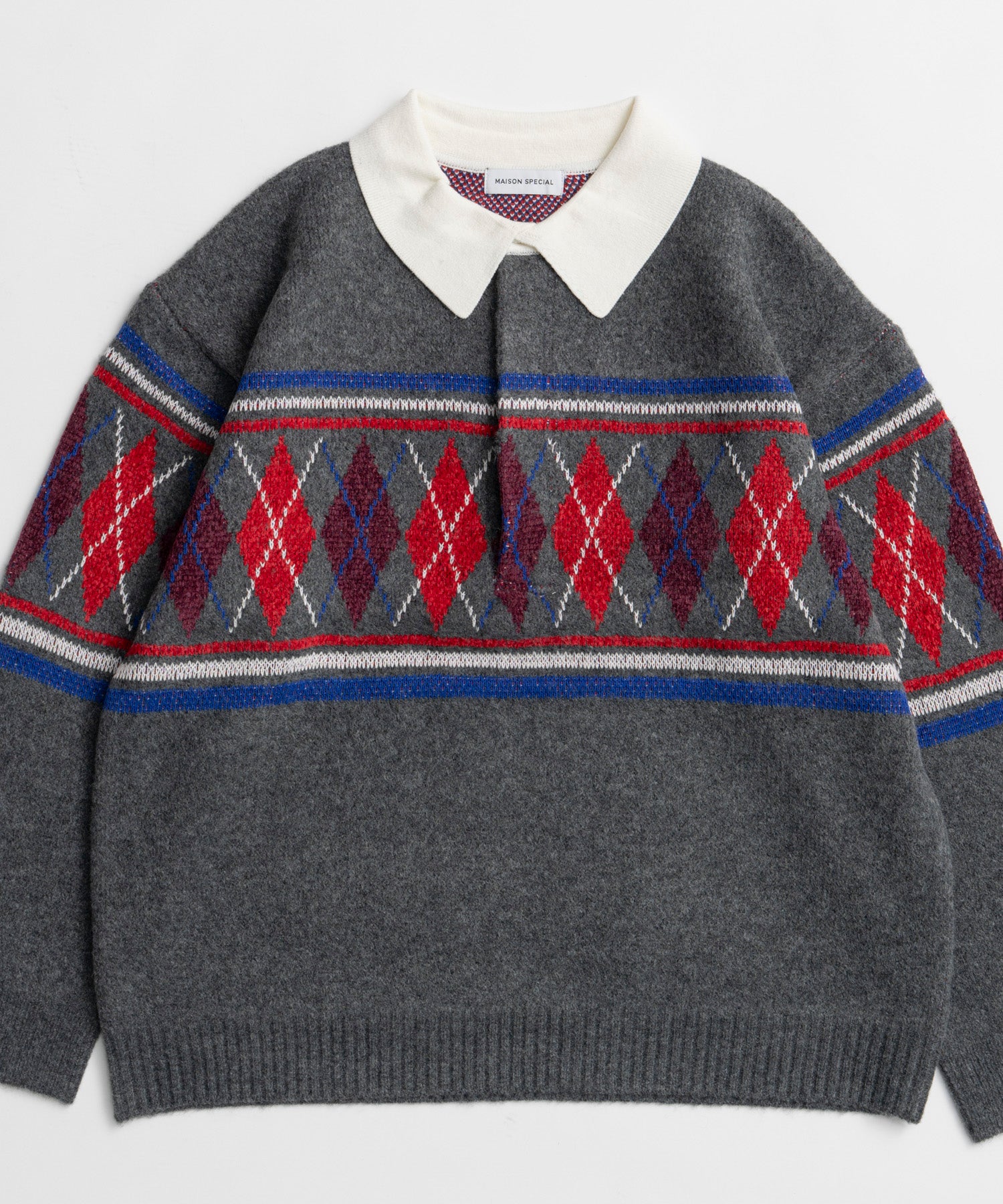 【26WINTER COLLECTION】Argyle Rugby Polo Knit