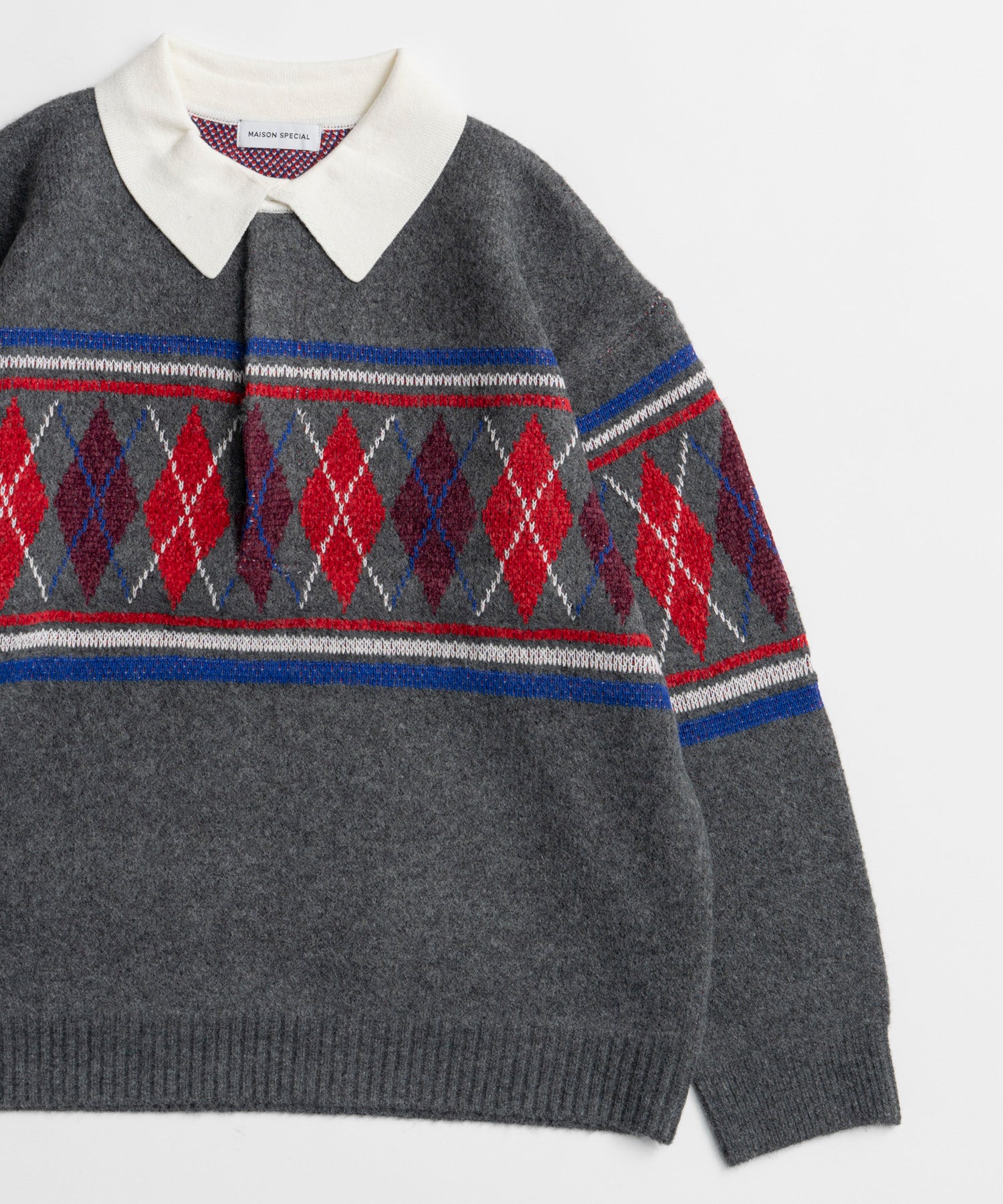 【26WINTER COLLECTION】Argyle Rugby Polo Knit