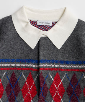 【26WINTER COLLECTION】Argyle Rugby Polo Knit