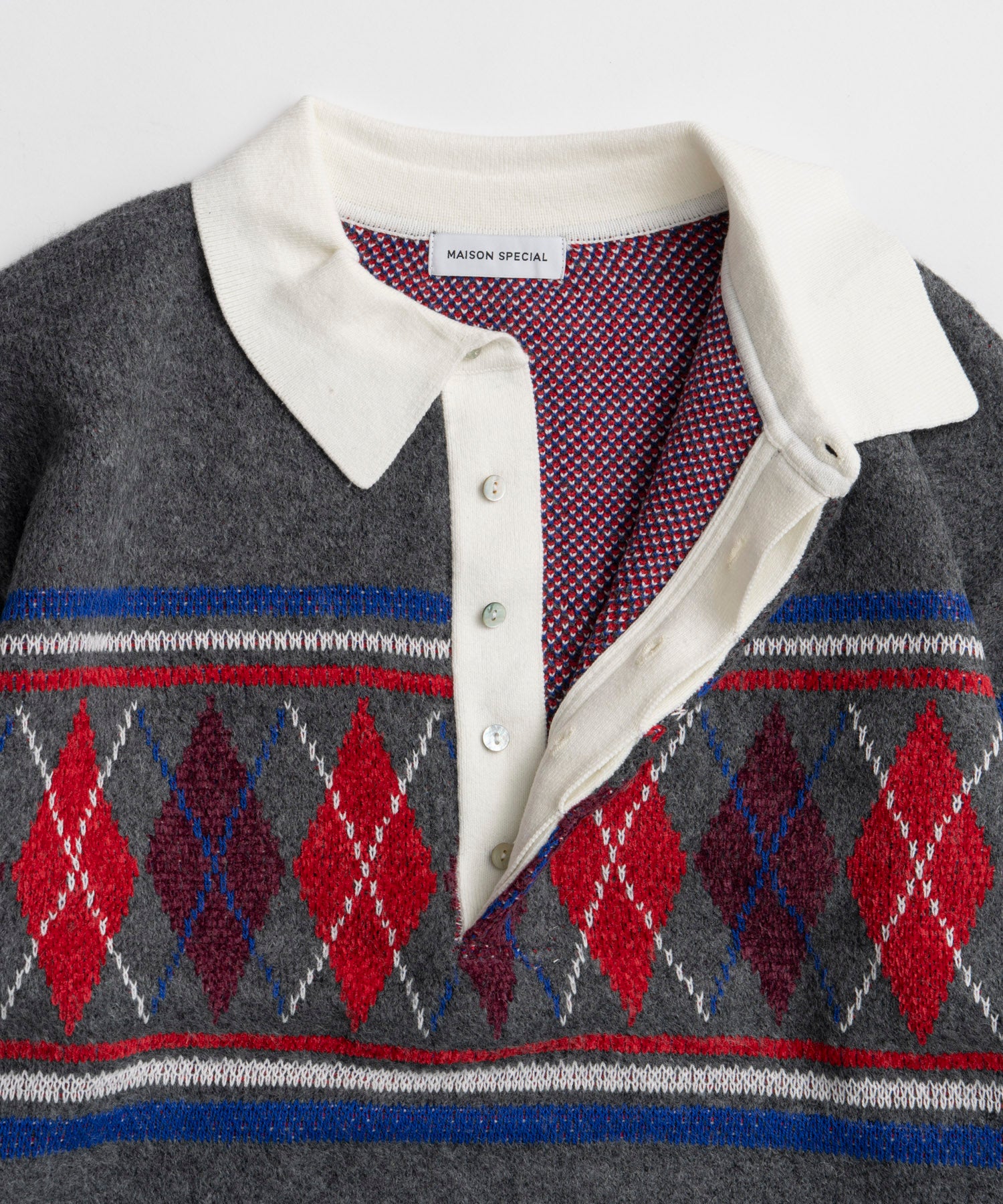【26WINTER COLLECTION】Argyle Rugby Polo Knit