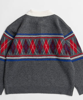 【26WINTER COLLECTION】Argyle Rugby Polo Knit