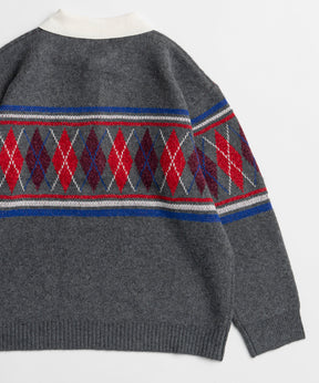 【26WINTER COLLECTION】Argyle Rugby Polo Knit