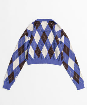 【26AUTUMN PRE-ORDER】Argyle Cardigan
