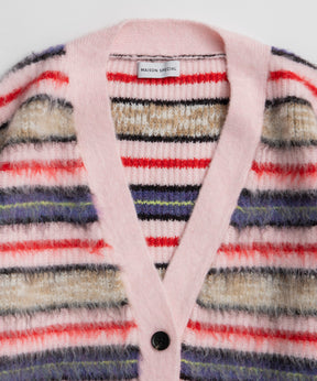 【26WINTER COLLECTION】Multi Border Shaggy Cardigan