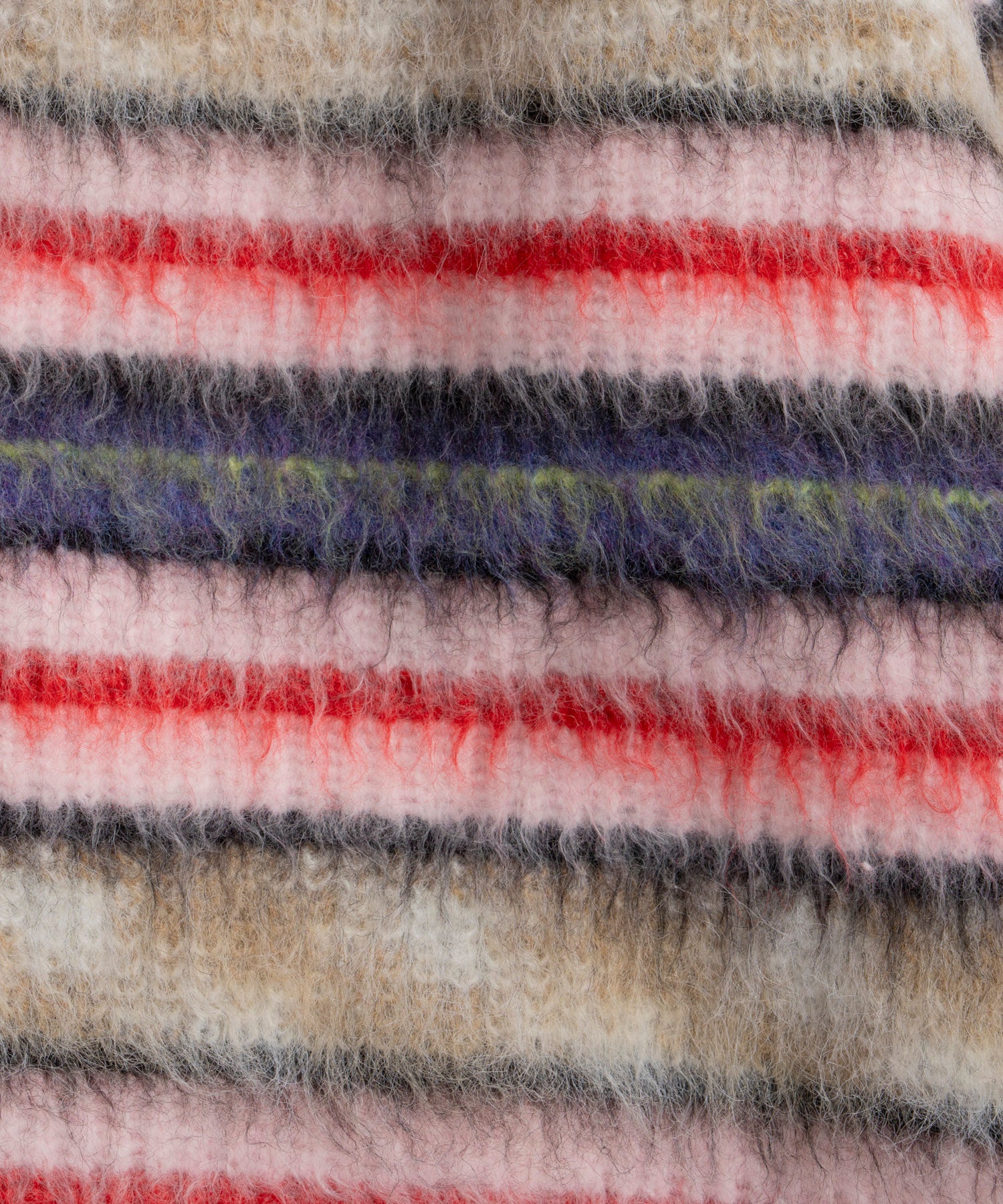 【26WINTER COLLECTION】Multi Border Shaggy Cardigan