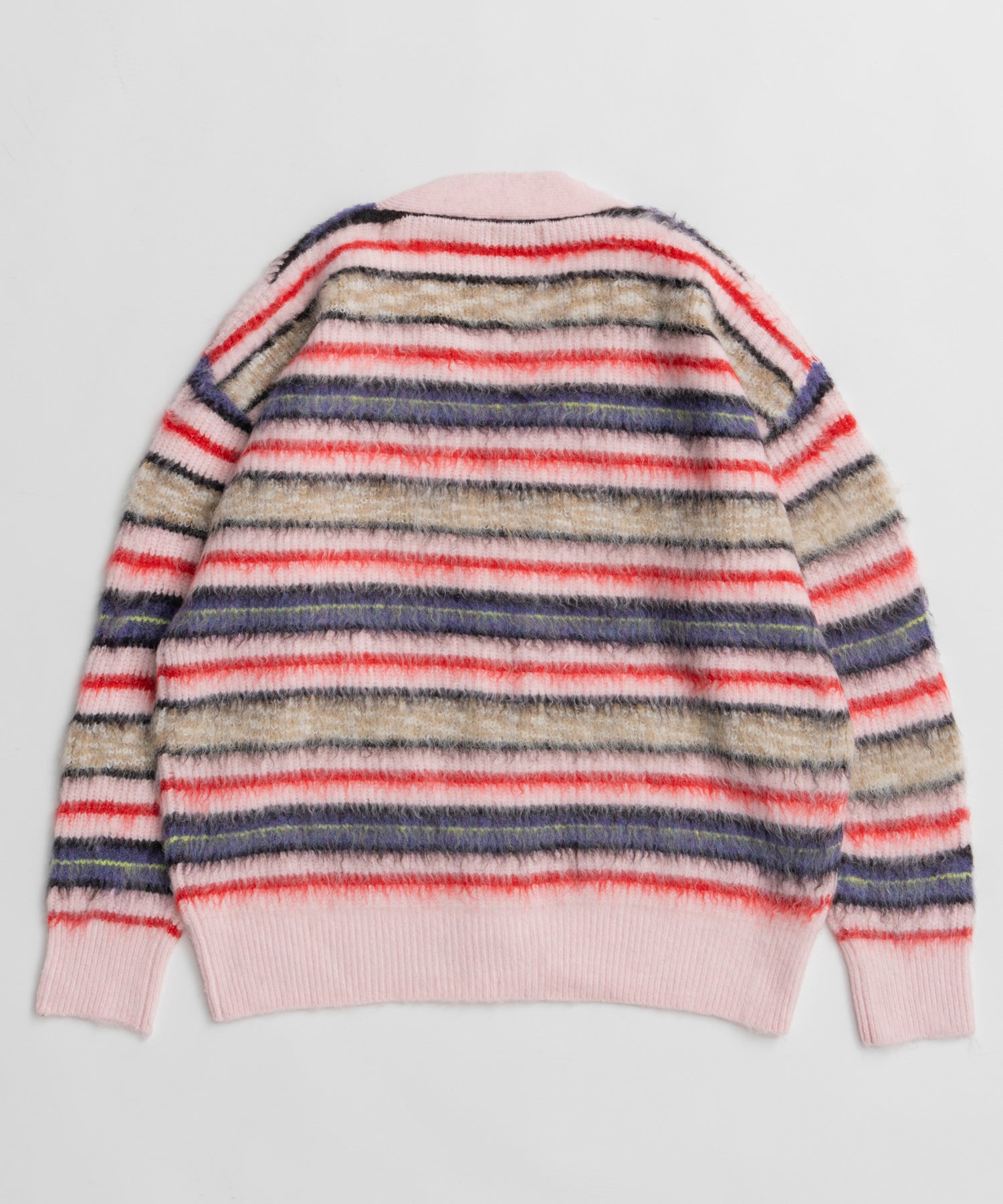 【26WINTER COLLECTION】Multi Border Shaggy Cardigan
