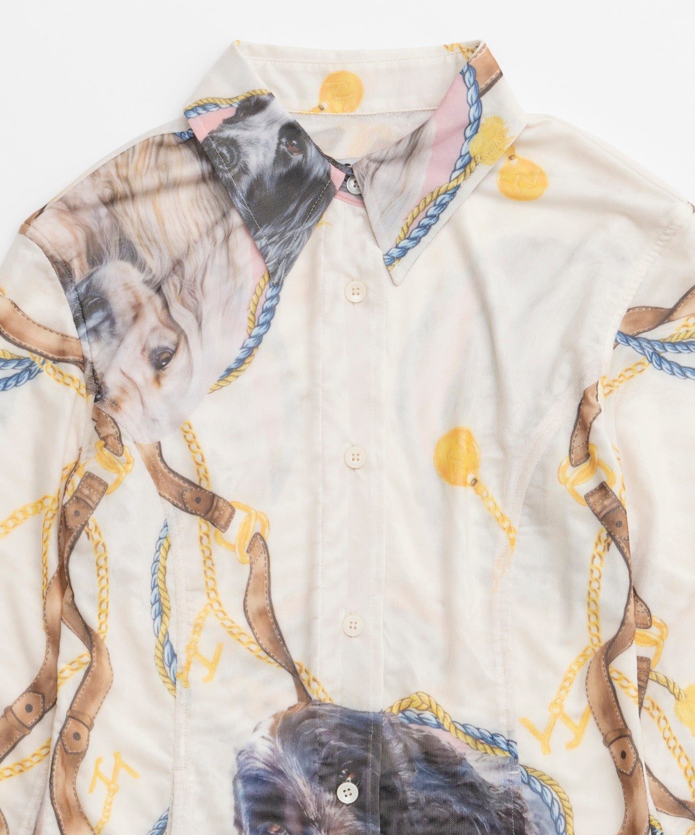 [开放YY]编织网状宠物俱乐部印刷衬衫