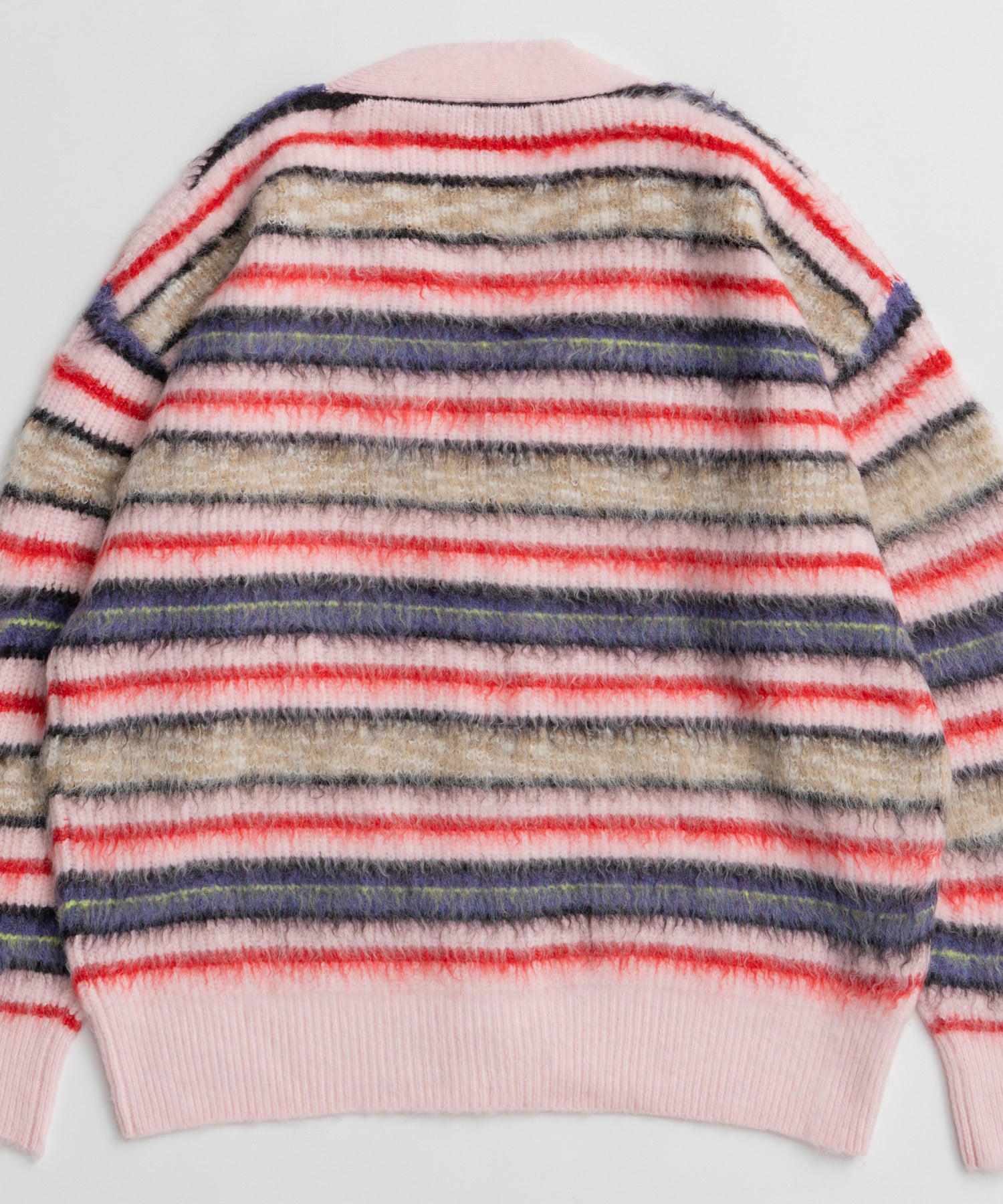 【26WINTER COLLECTION】Multi Border Shaggy Cardigan