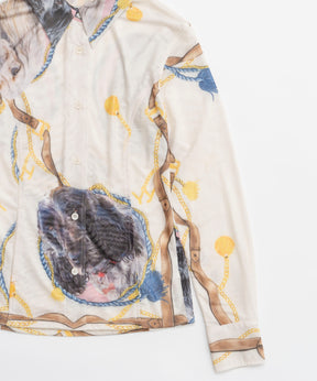 [开放YY]编织网状宠物俱乐部印刷衬衫