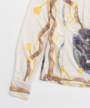 [开放YY]编织网状宠物俱乐部印刷衬衫