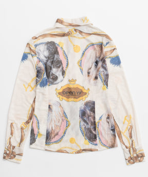 [开放YY]编织网状宠物俱乐部印刷衬衫