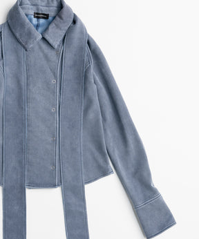 【26AUTUMN PRE-ORDER】Bio-Wash Slim Shirt with Tie