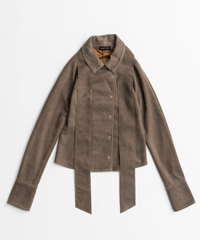 【26AUTUMN PRE-ORDER】Bio-Wash Slim Shirt with Tie