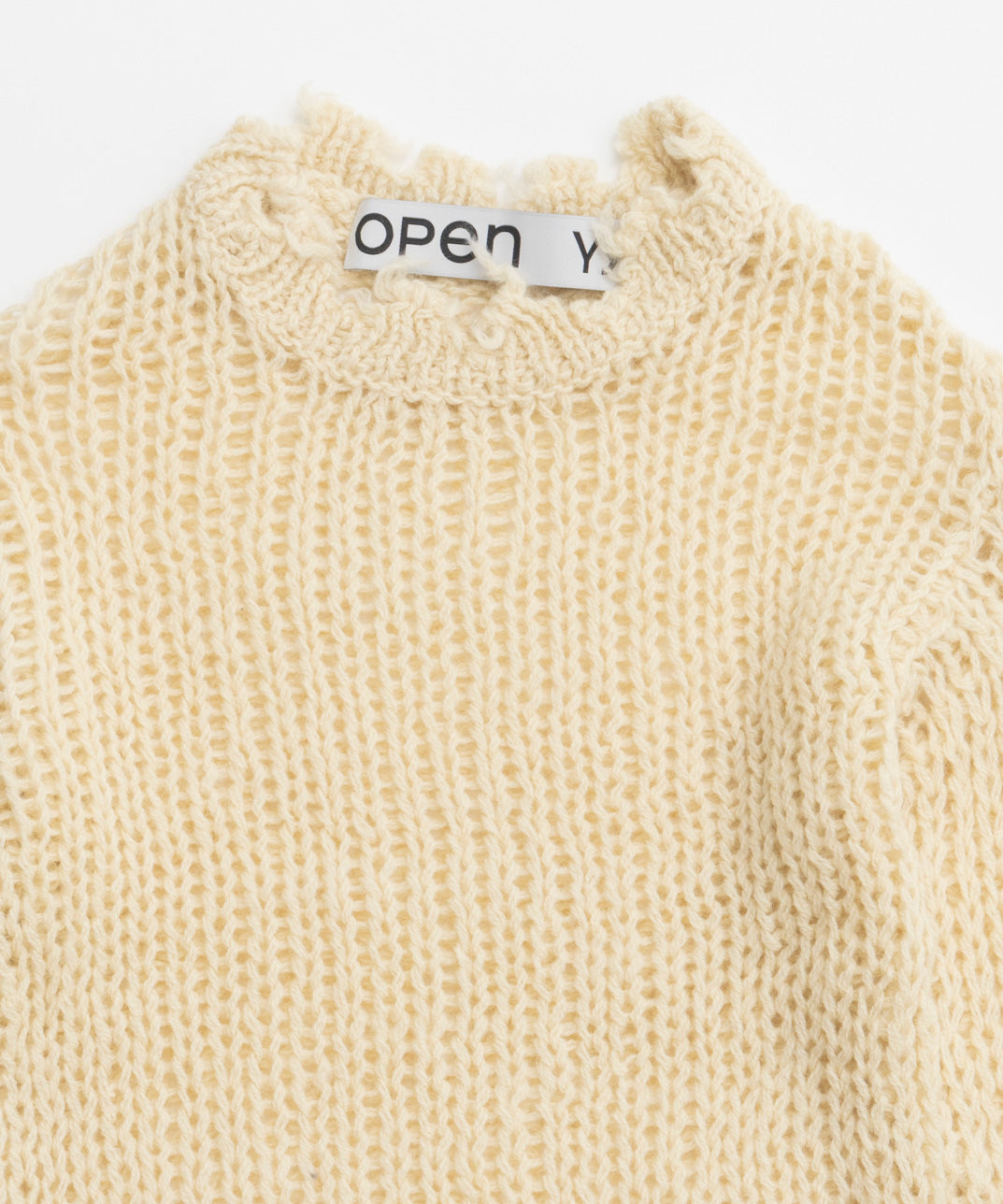 【OPEN YY】Knitted DISTRESSED CROP KNIT