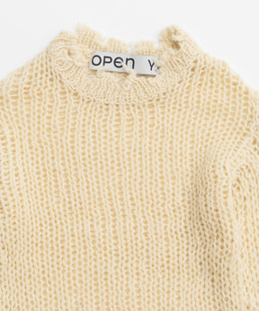 【OPEN YY】Knitted DISTRESSED CROP KNIT