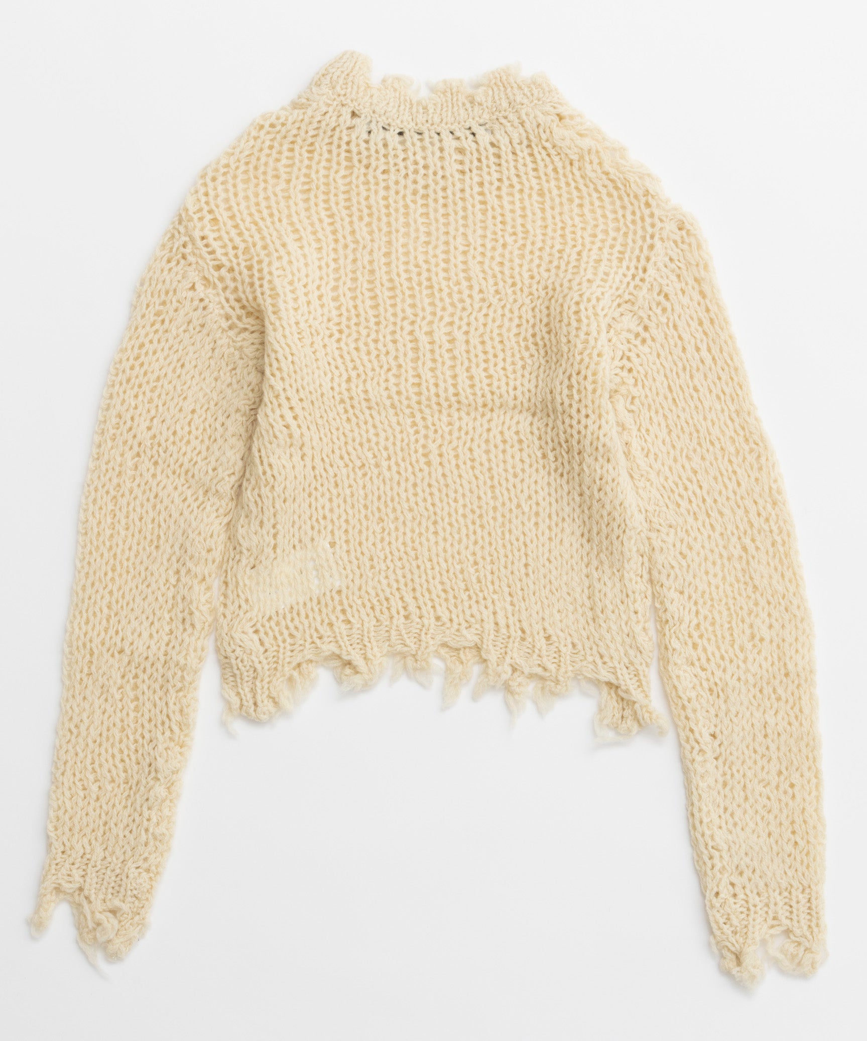 【OPEN YY】Knitted DISTRESSED CROP KNIT