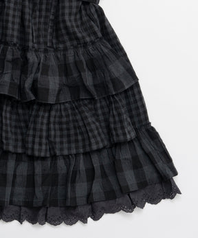 [开放YY]编织的腰部分层裙子