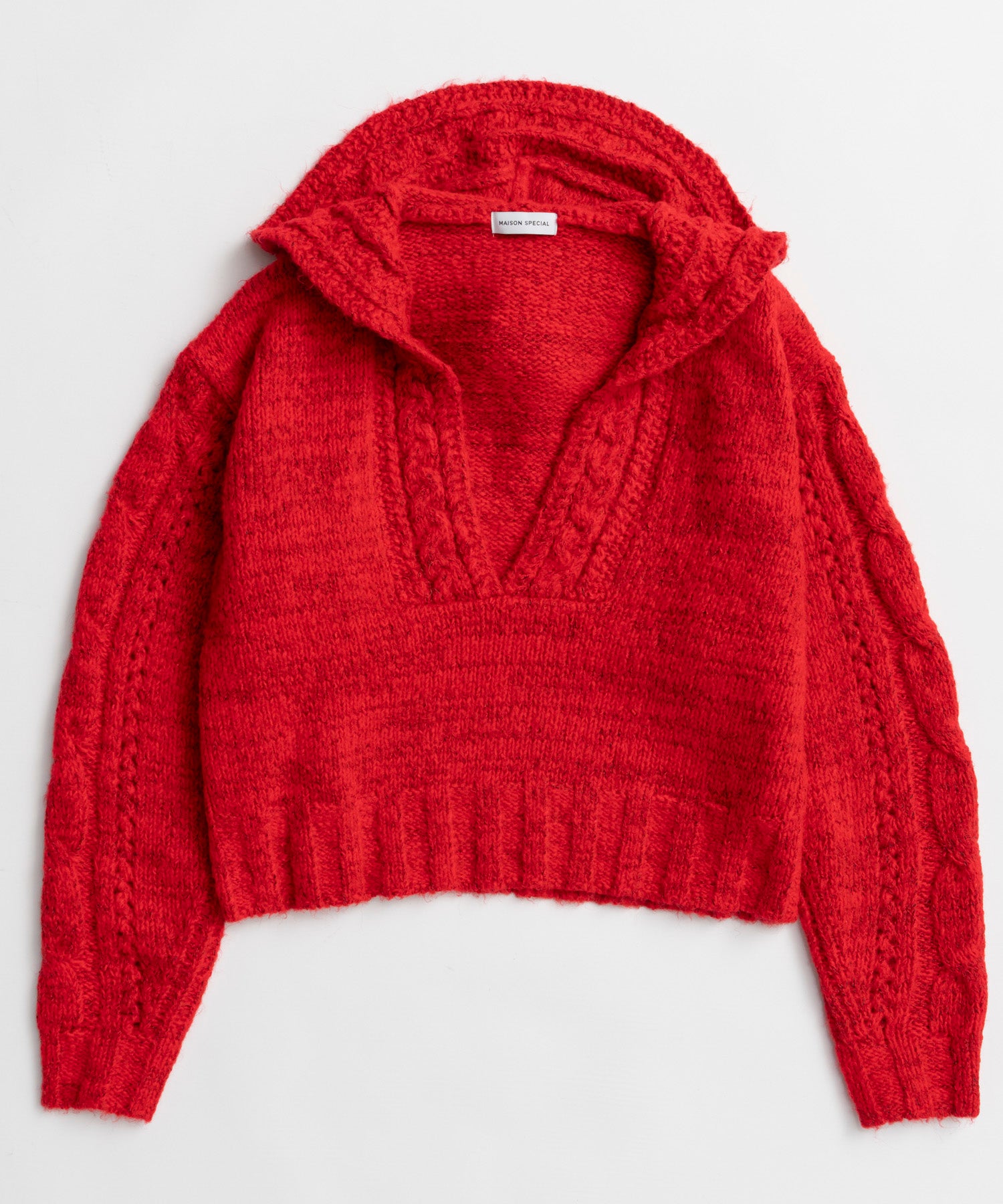 【26WINTER PRE-ORDER】Cable Hoodie Short Knit