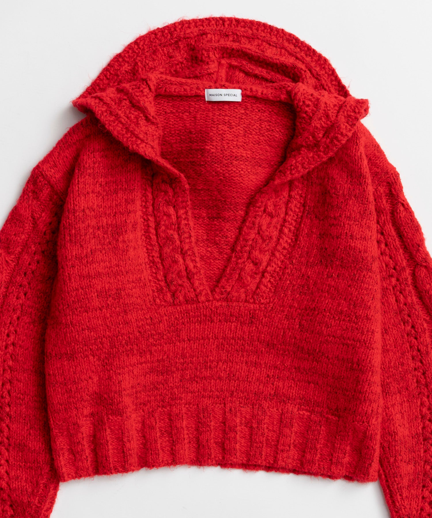 【26WINTER PRE-ORDER】Cable Hoodie Short Knit