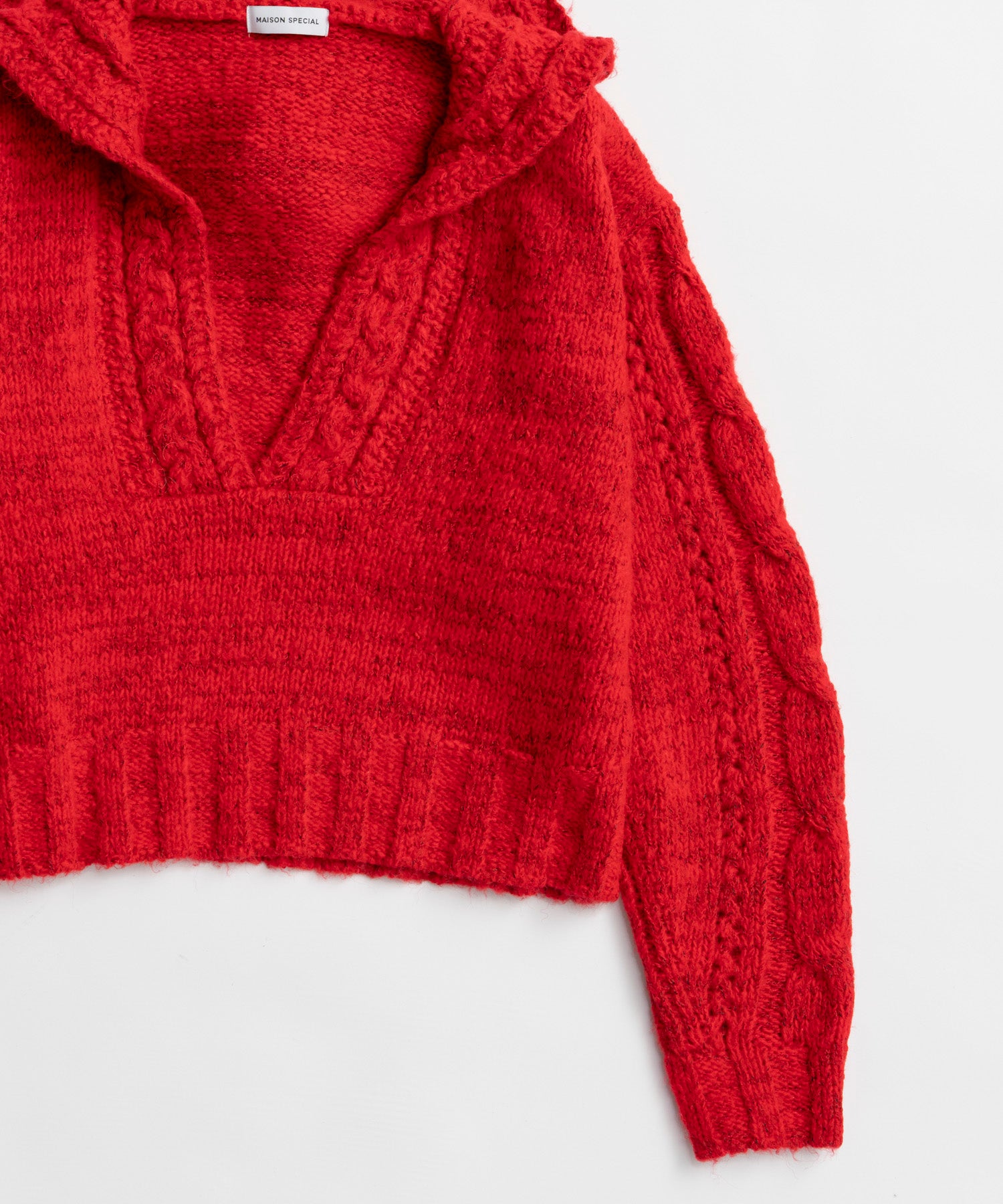 【26WINTER PRE-ORDER】Cable Hoodie Short Knit