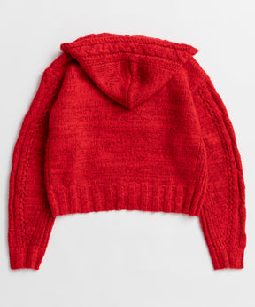 【26WINTER PRE-ORDER】Cable Hoodie Short Knit