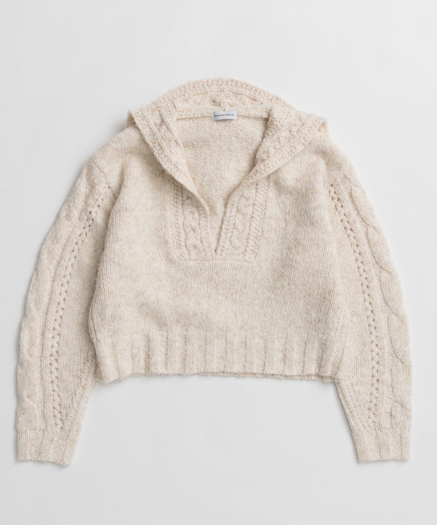 【26WINTER PRE-ORDER】Cable Hoodie Short Knit