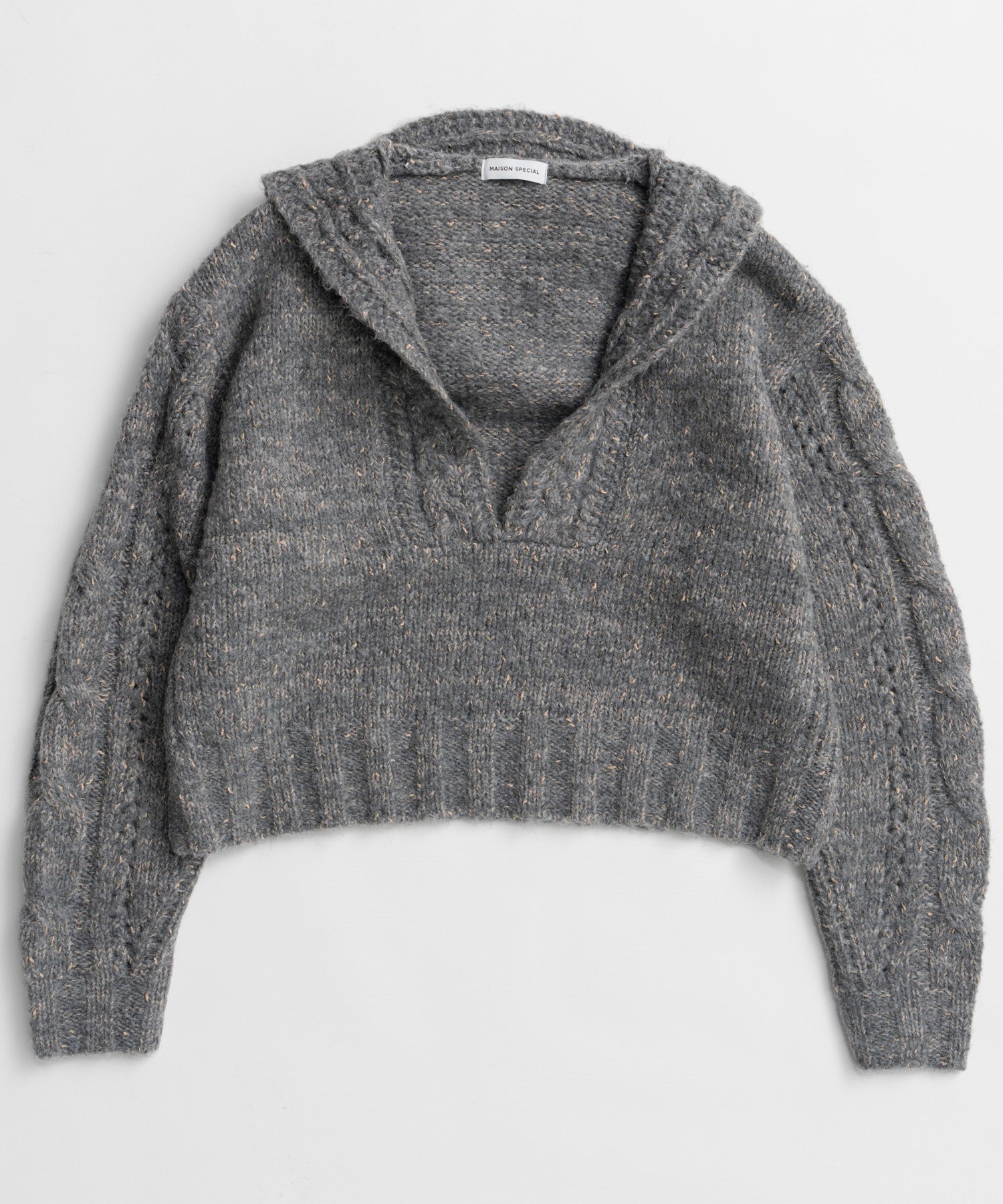 【26WINTER PRE-ORDER】Cable Hoodie Short Knit