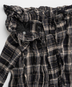 [开放YY]编织皱纹的衬衫长裙