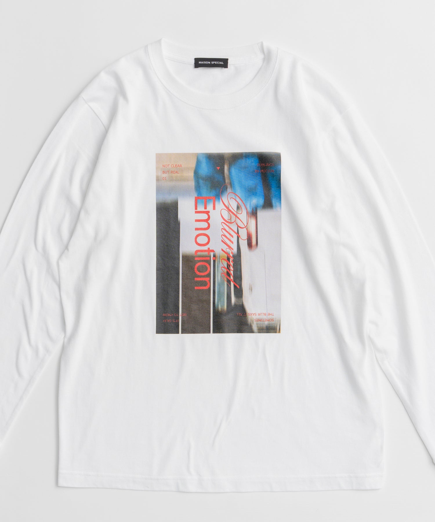 【26AUTUMN PRE-ORDER】Blurred Emotion Logo Print Long Sleeve T-Shirt