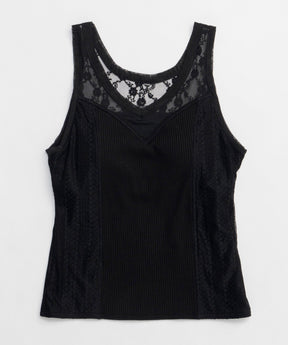 【25SPRING PRE-ORDER】2way See-through Combination Tank Top