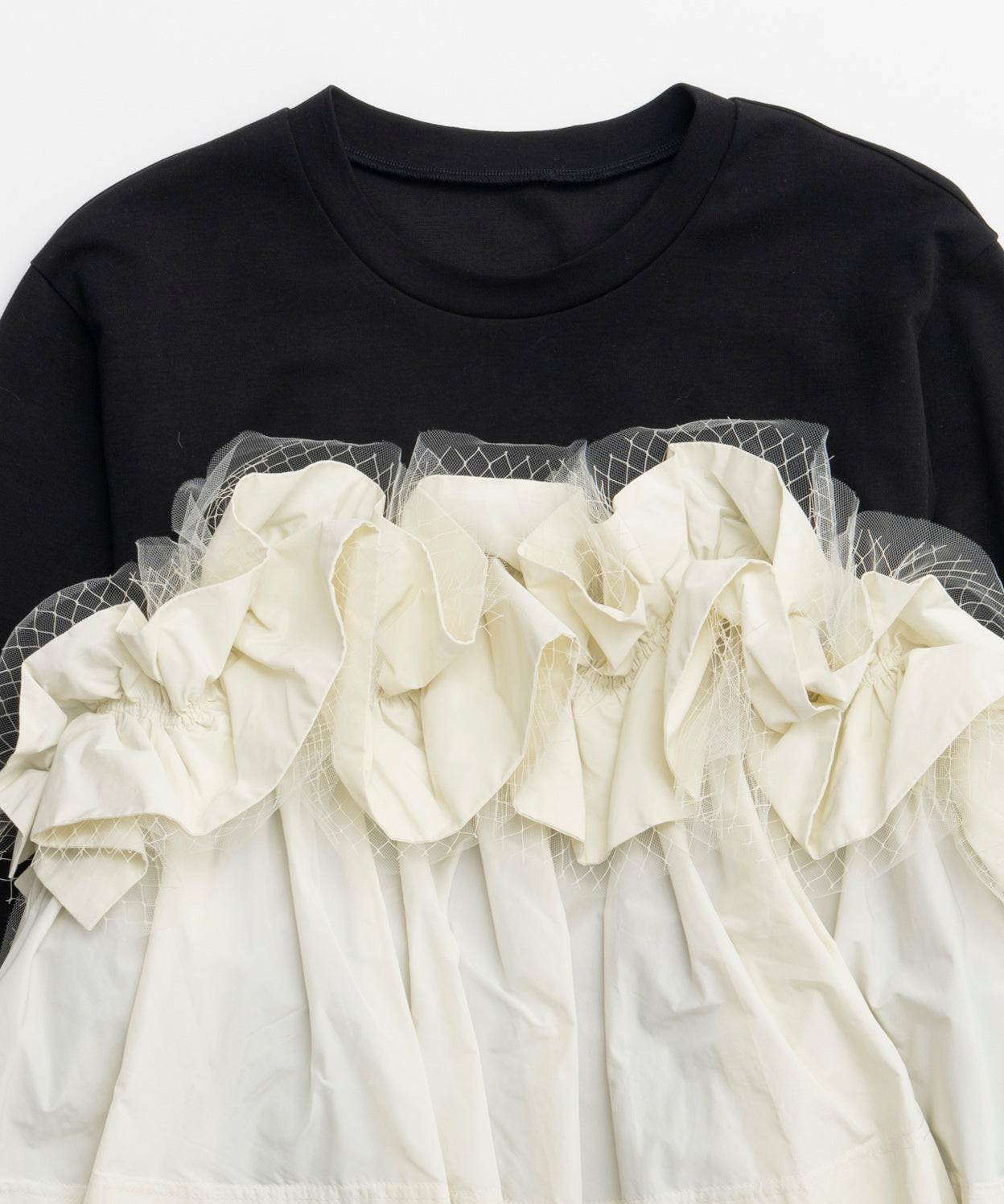トップス MAISON SPECIAL Mixed Fabric Frill Tops MAISON SPECIAL｜Mixed Fabric Frill Tops | Rakuten Fashion(楽天