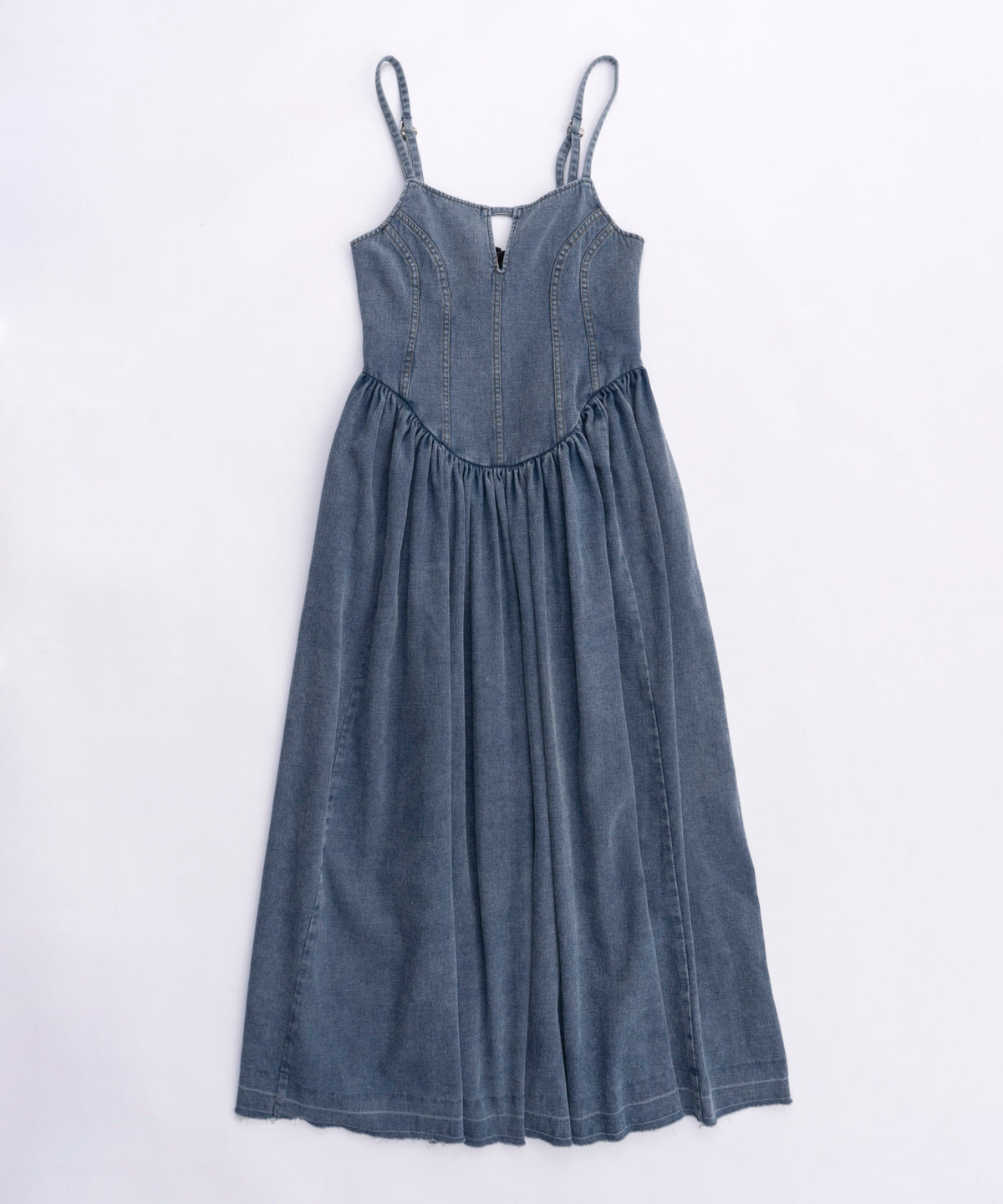 【SALE】Denim Camisole Maxi One-piece Dress