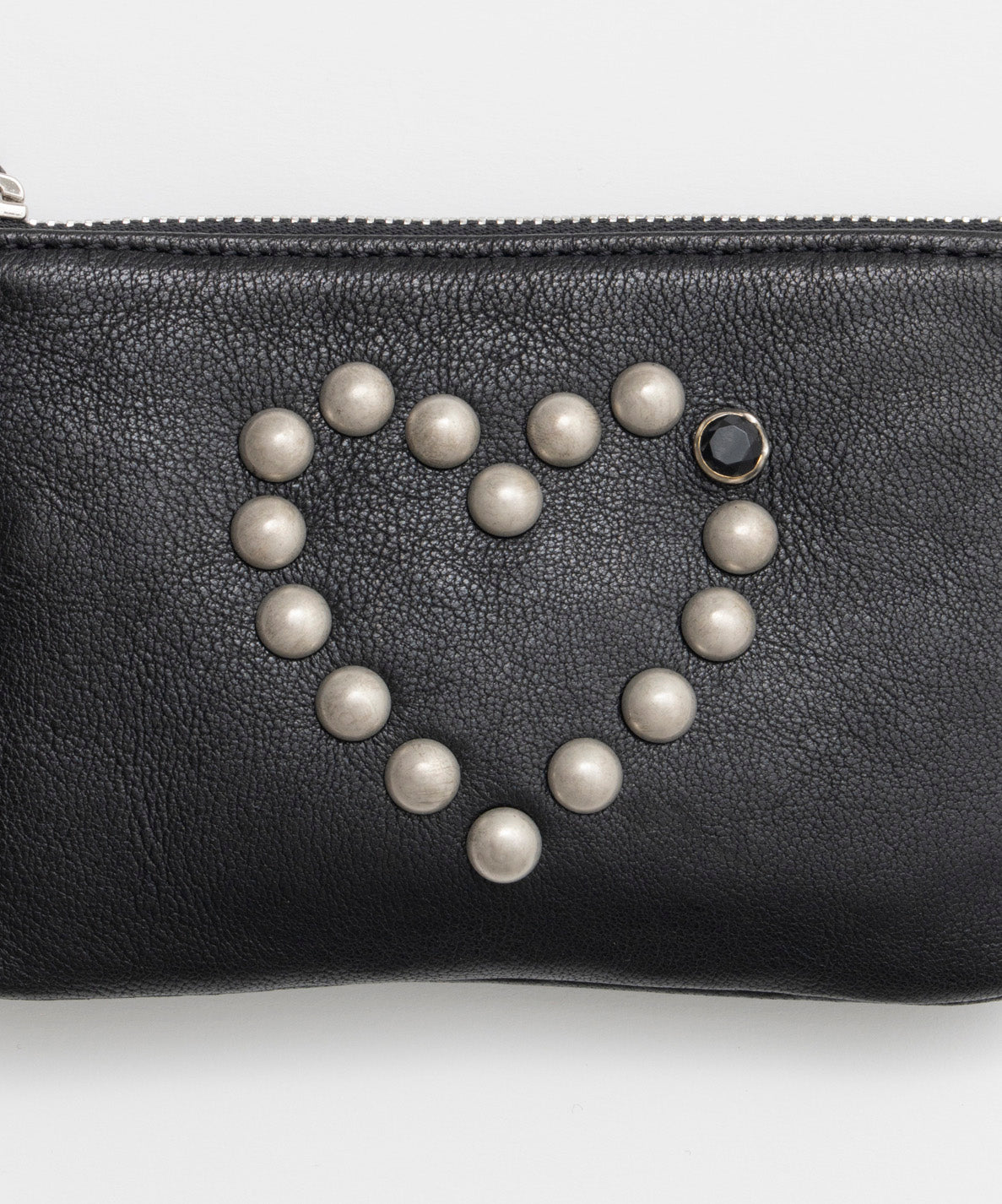 【OPEN YY】Woven HEART STUD CHAIN WALLET