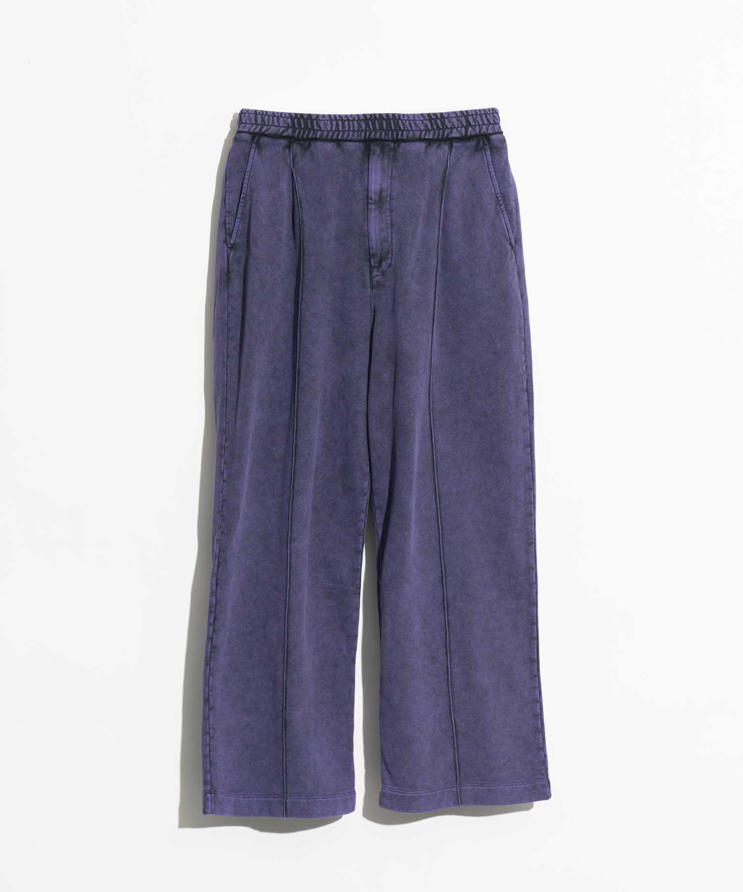Chemical Over-Dye Heavy-Weight Sweat Pin tuck Easy Wide Pants